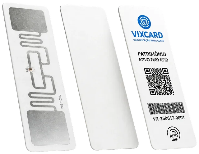 Etiqueta RFID UHF para ativo fixo e controle patrimonial Vixcard