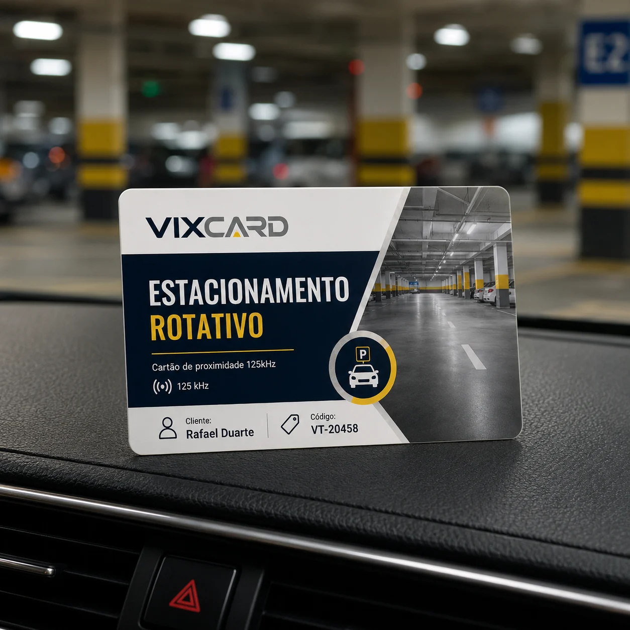 Cartão de proximidade 125kHz estacionamento rotativo Vixcard