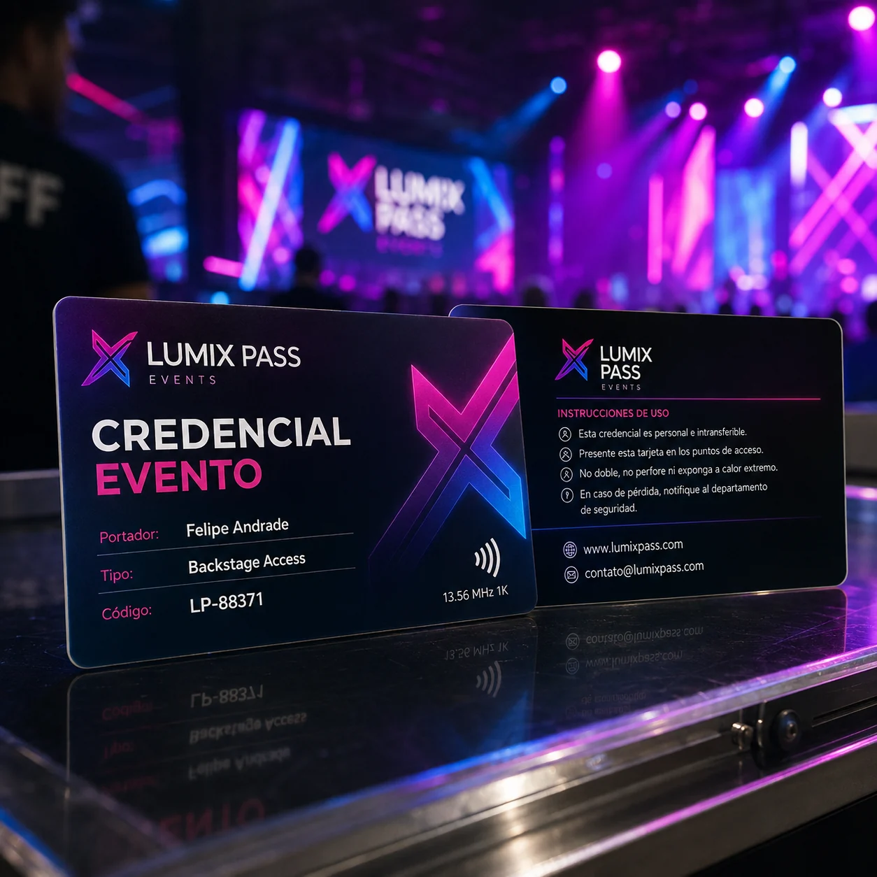 Credencial de evento em PVC 13.56MHz 1K — Vixcard