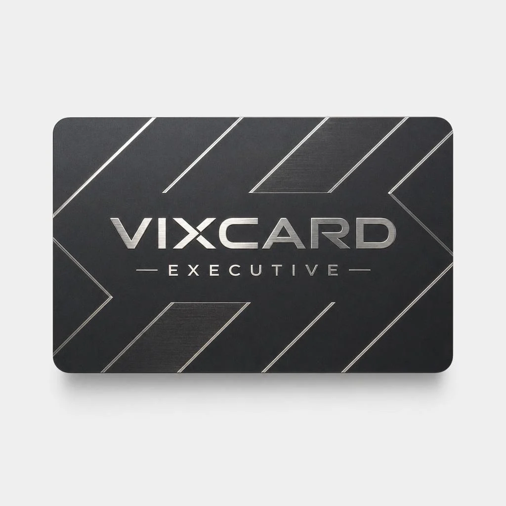 Cartão em PVC com efeito prateado — capa