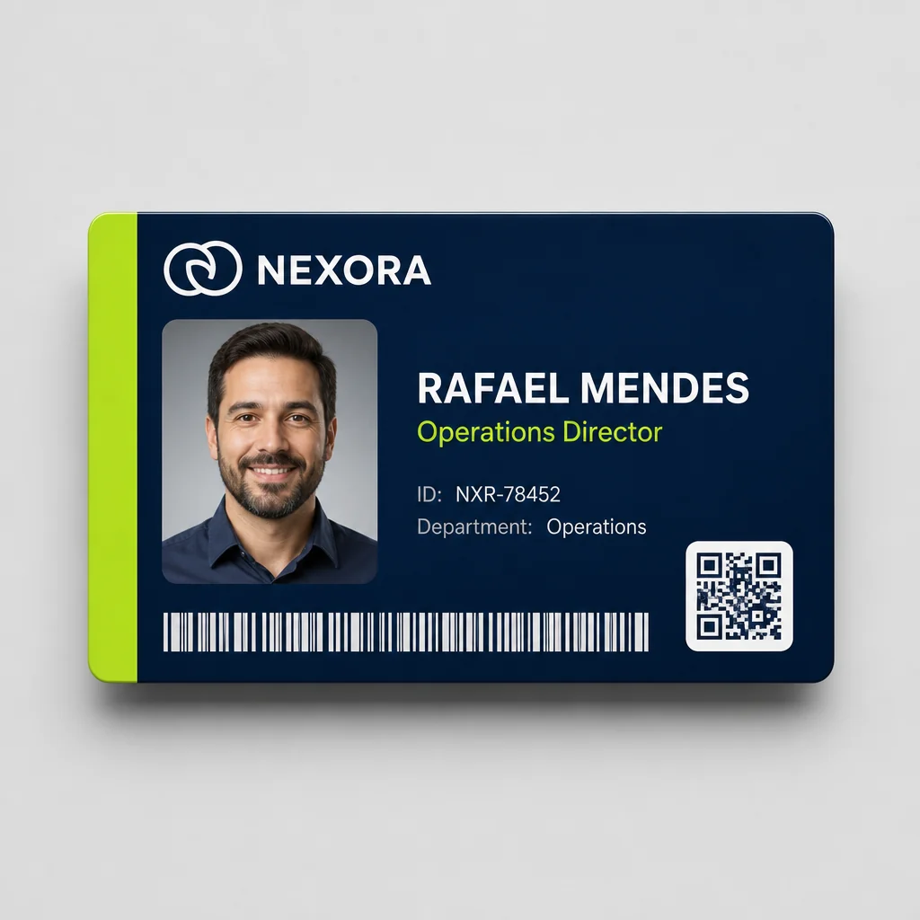 Cartão em PVC personalizado