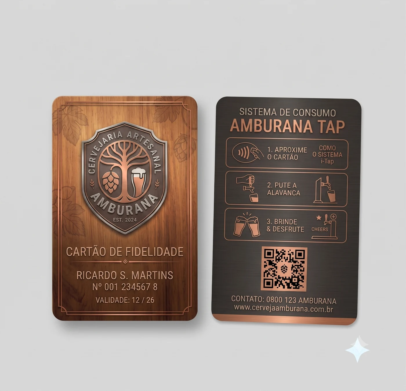 Cartão em pvc personalizado Taphouse